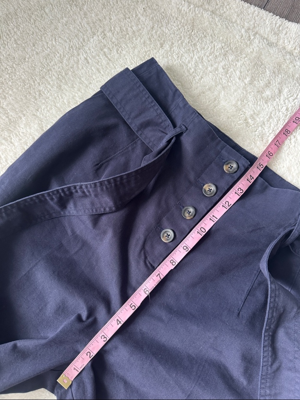 Nwt Boden Berkeley Tapered Trousers Women 12 Blue High Waist Coastal Preppy - Picture 7 of 9